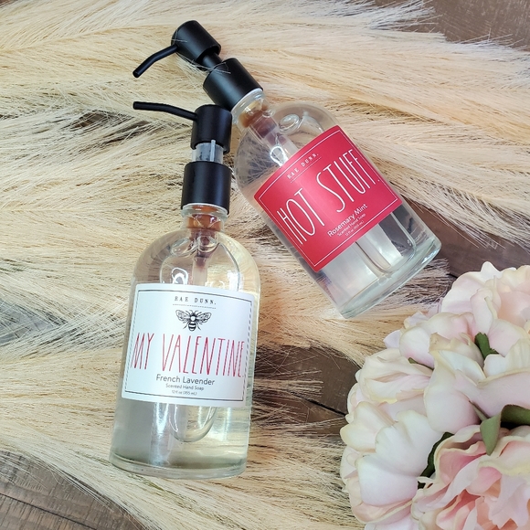 RAE DUNN Valentine's Day Glass Hand Soap Set - Picture 2 of 6